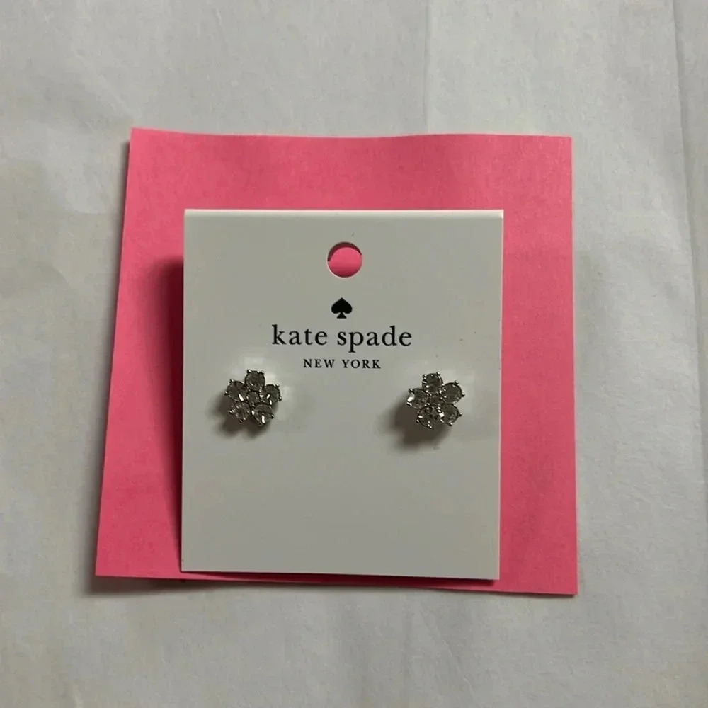 NWT Kate Spade rhinestone daisy earrings - Picture 2 of 5
